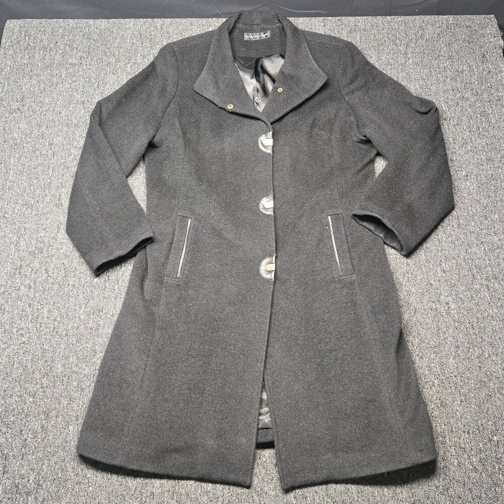 Dana Buchman Wool Angora Blend Coat Womens Size 16 Overcoat Elegant Jacket